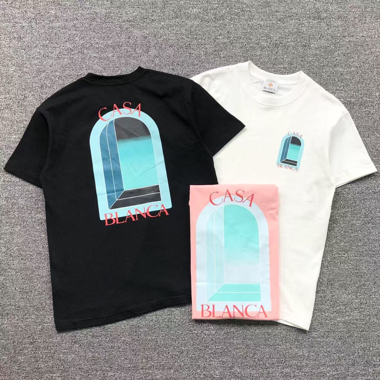 Camisa Casa Blanca Arch Window Preta E Branca — frente