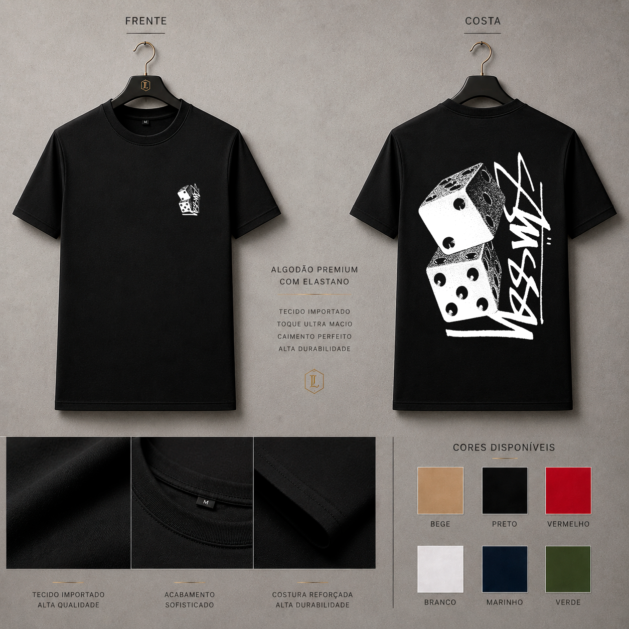 Camisa Importada Pima Stussy Dados