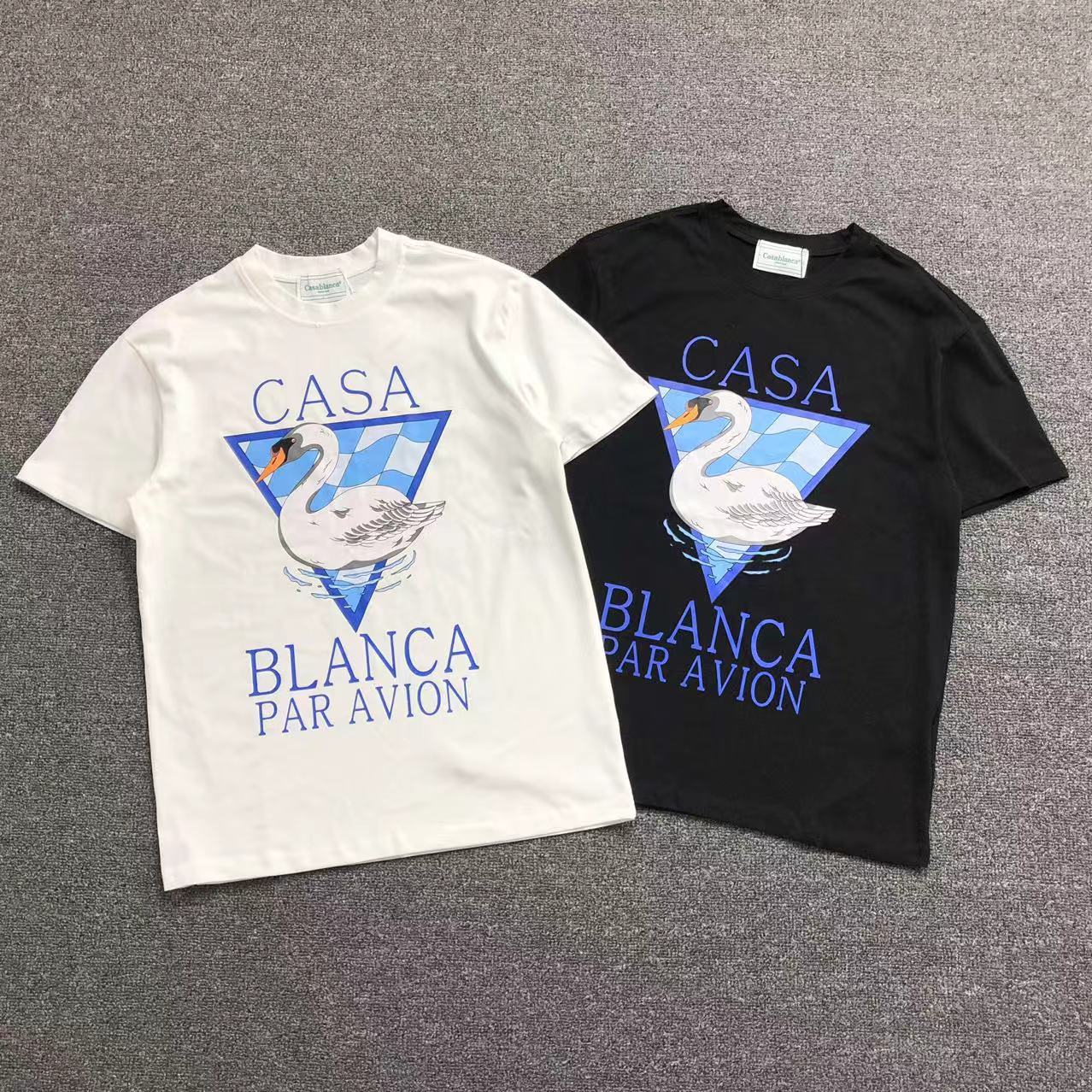 Camisa Casa Blanca Swan Par Avion — frente