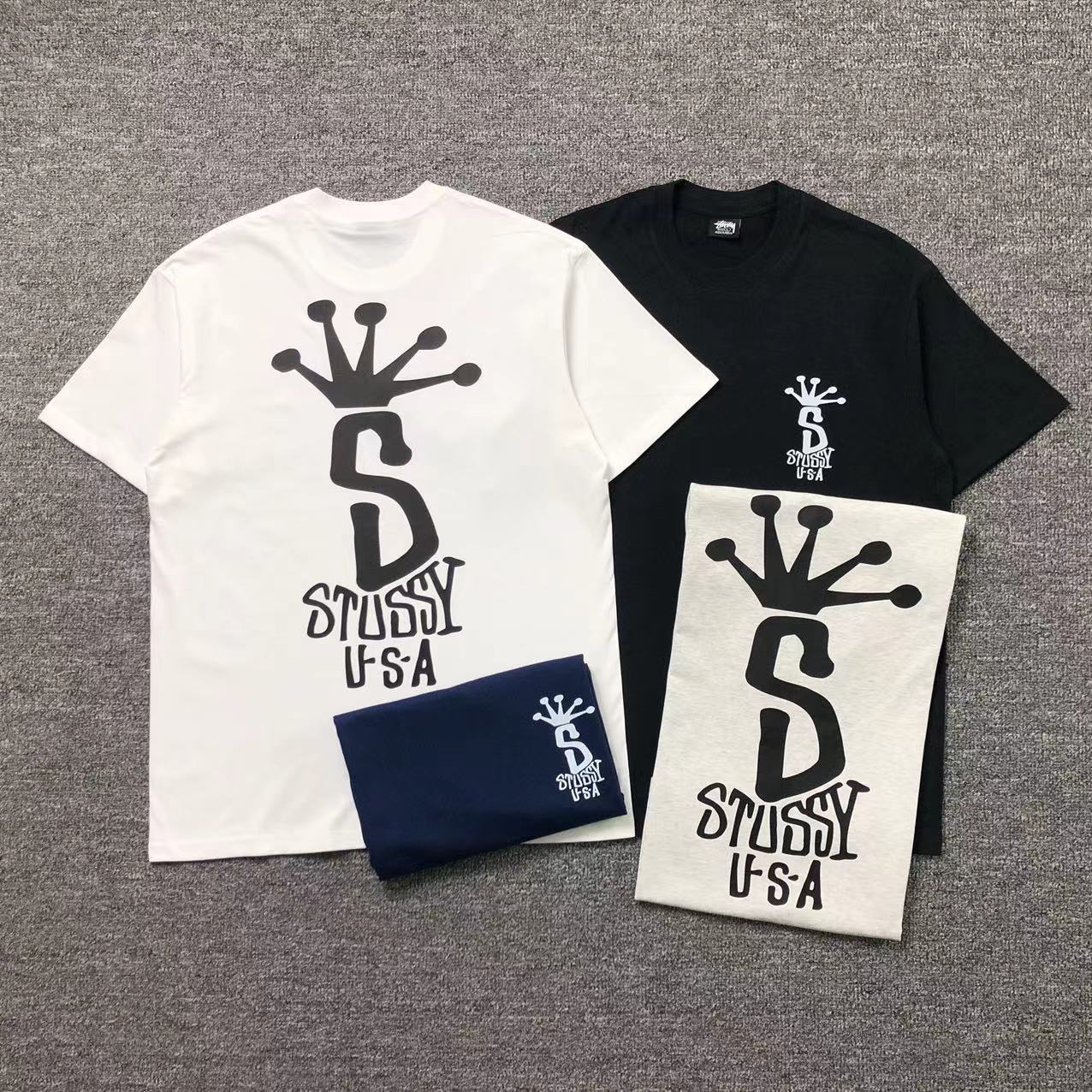 Camisa Stussy Crown Logo — frente