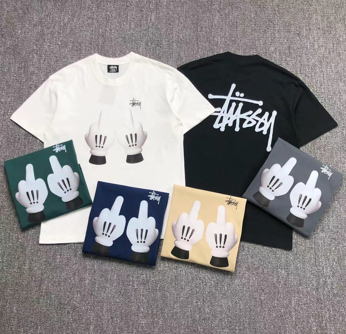 Camisa Stussy Hand Flip — frente