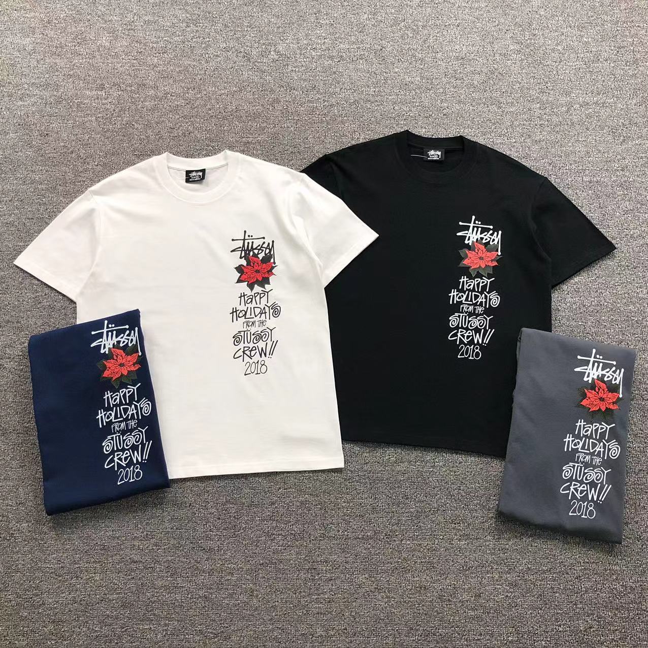 Camisa Stussy Holiday Poinsettia — peito
