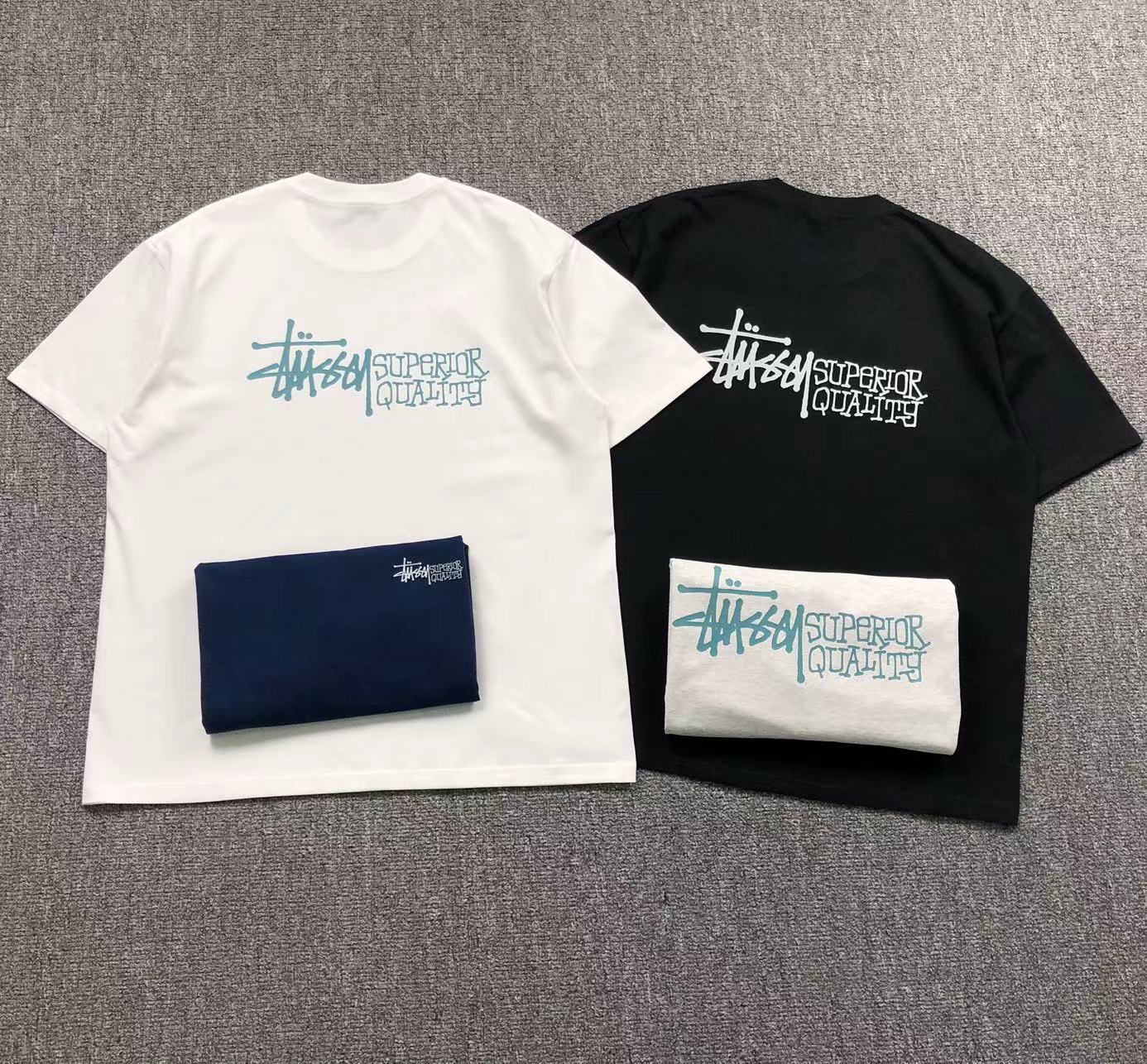 Camisa Stussy Superior Quality Branca E Preta — costa