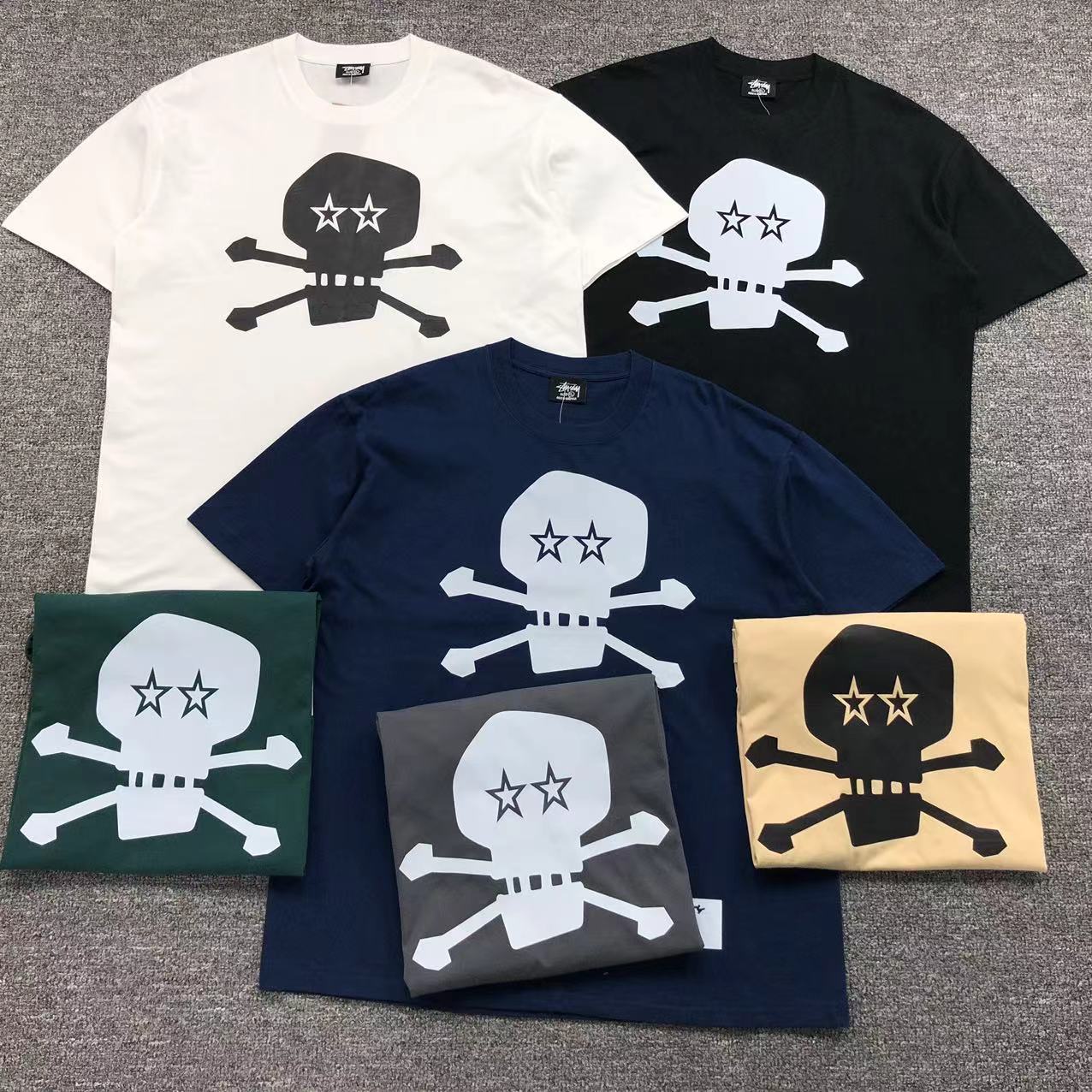 Camisa Stussy Skull Cross Star — frente