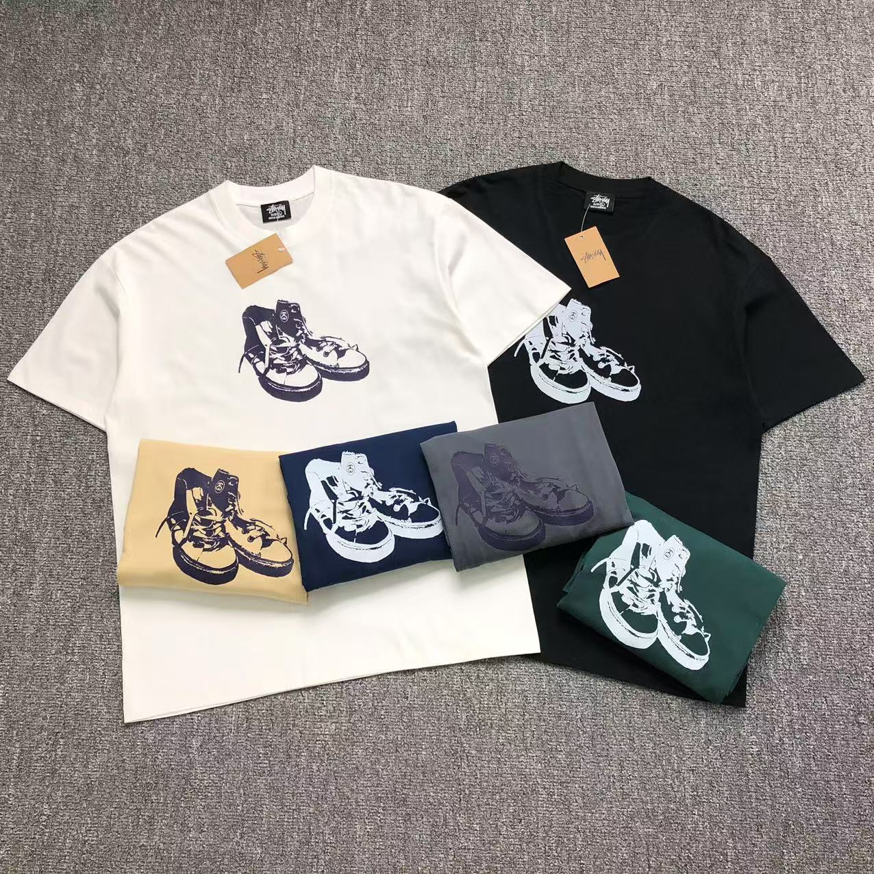 Camisa Stussy Sneaker Print — frente
