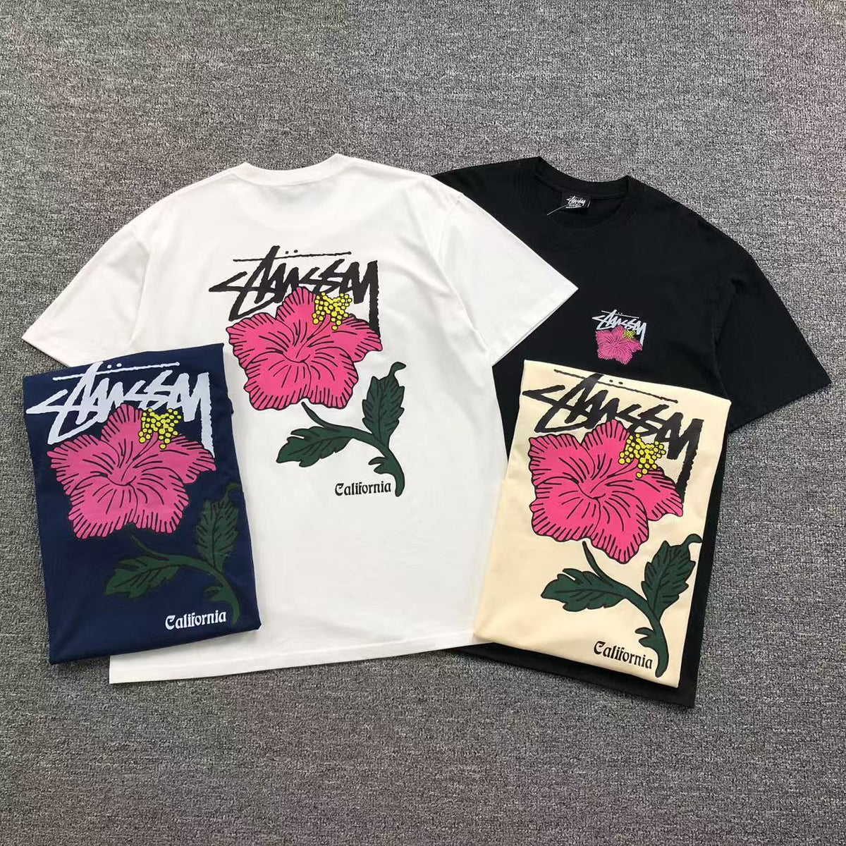 Camisa Stussy Hibiscus California — frente