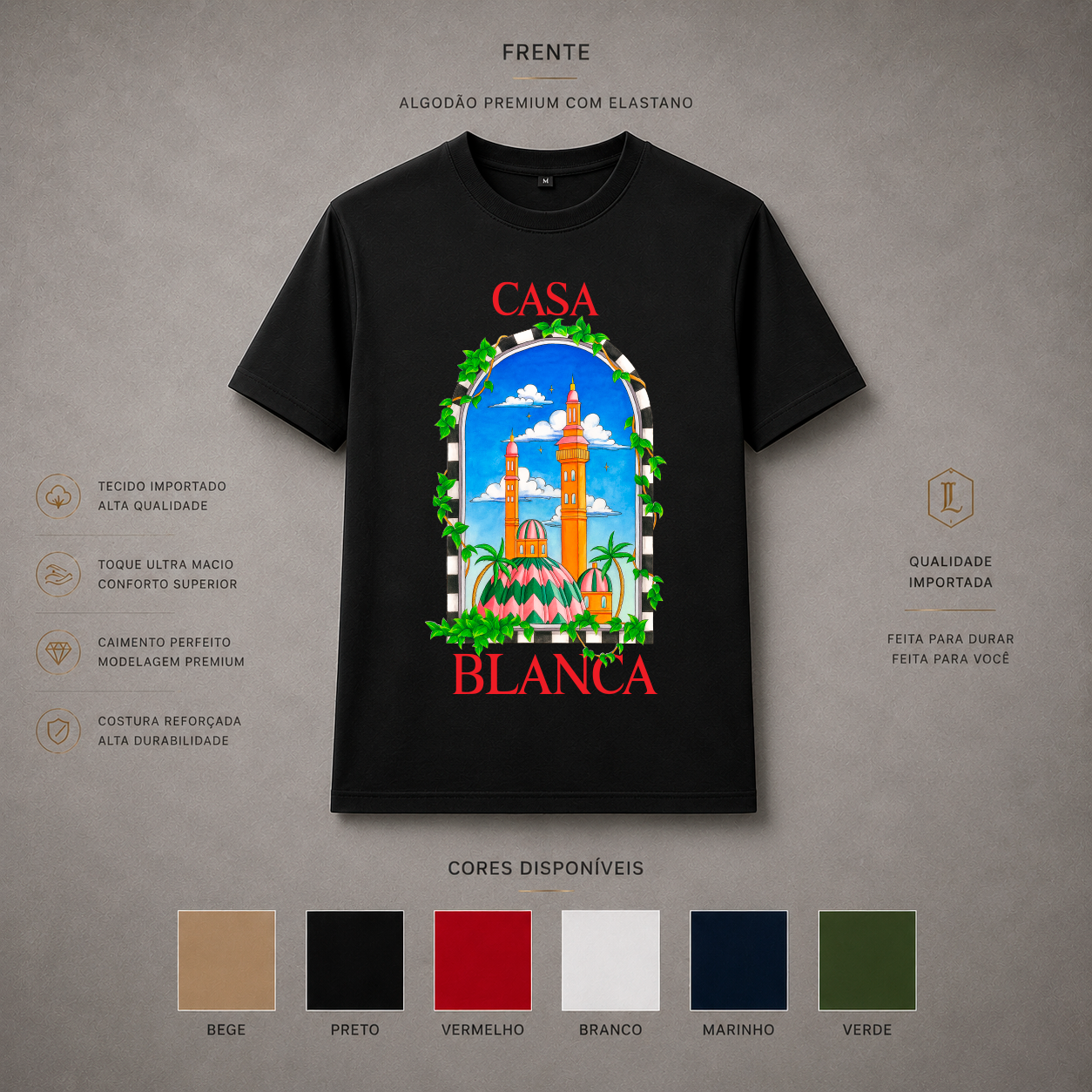 Camisa Importada Pima Casa Blanca Mesquita