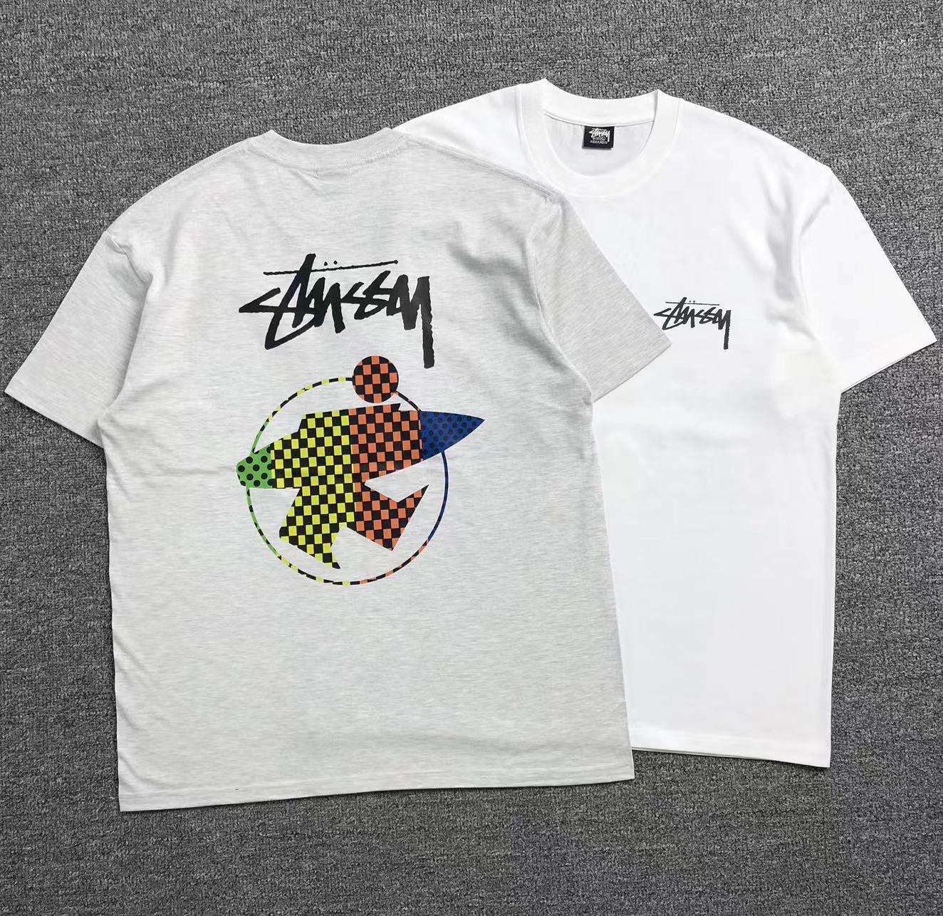 Camisa Stussy Checkered Bird — frente