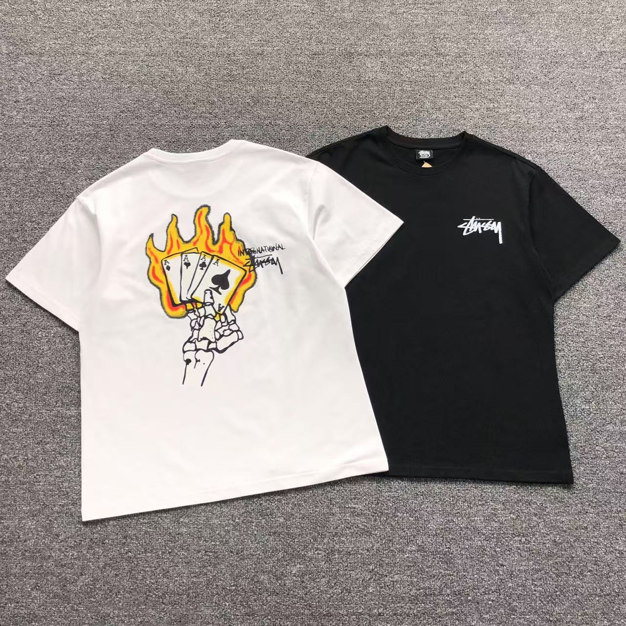 Camisa Stussy Flame Cards — frente
