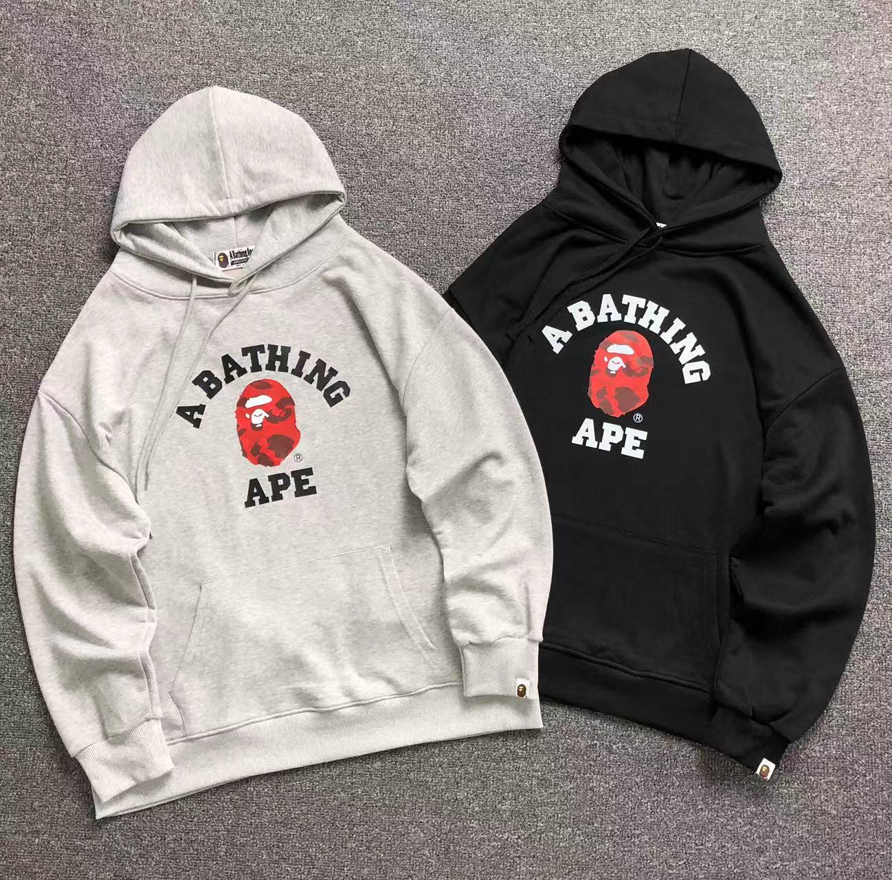 MOLETOM CANGURU Bape College Camo Ape — frente