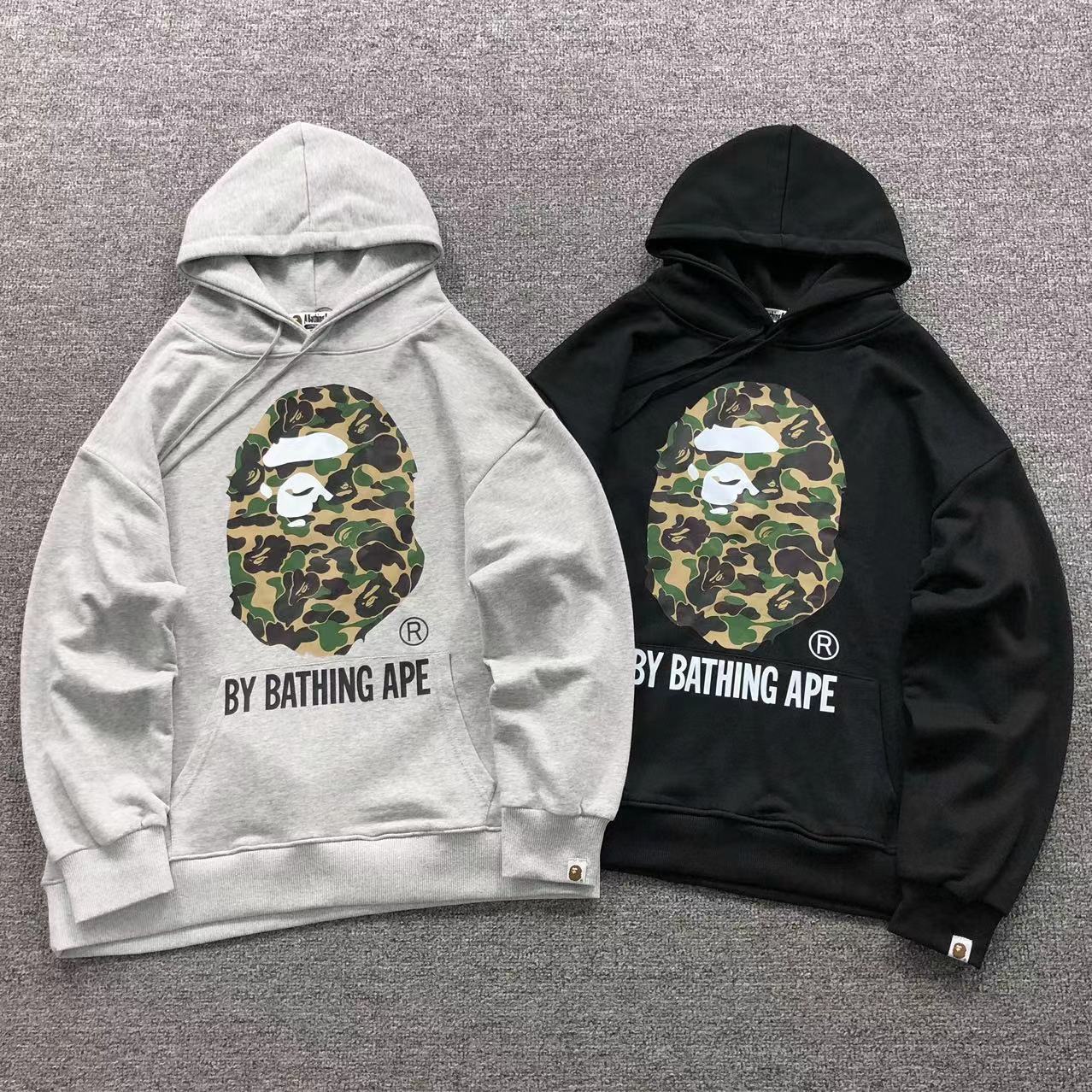 MOLETOM CANGURU Bape Camo Ape Head Prime — frente