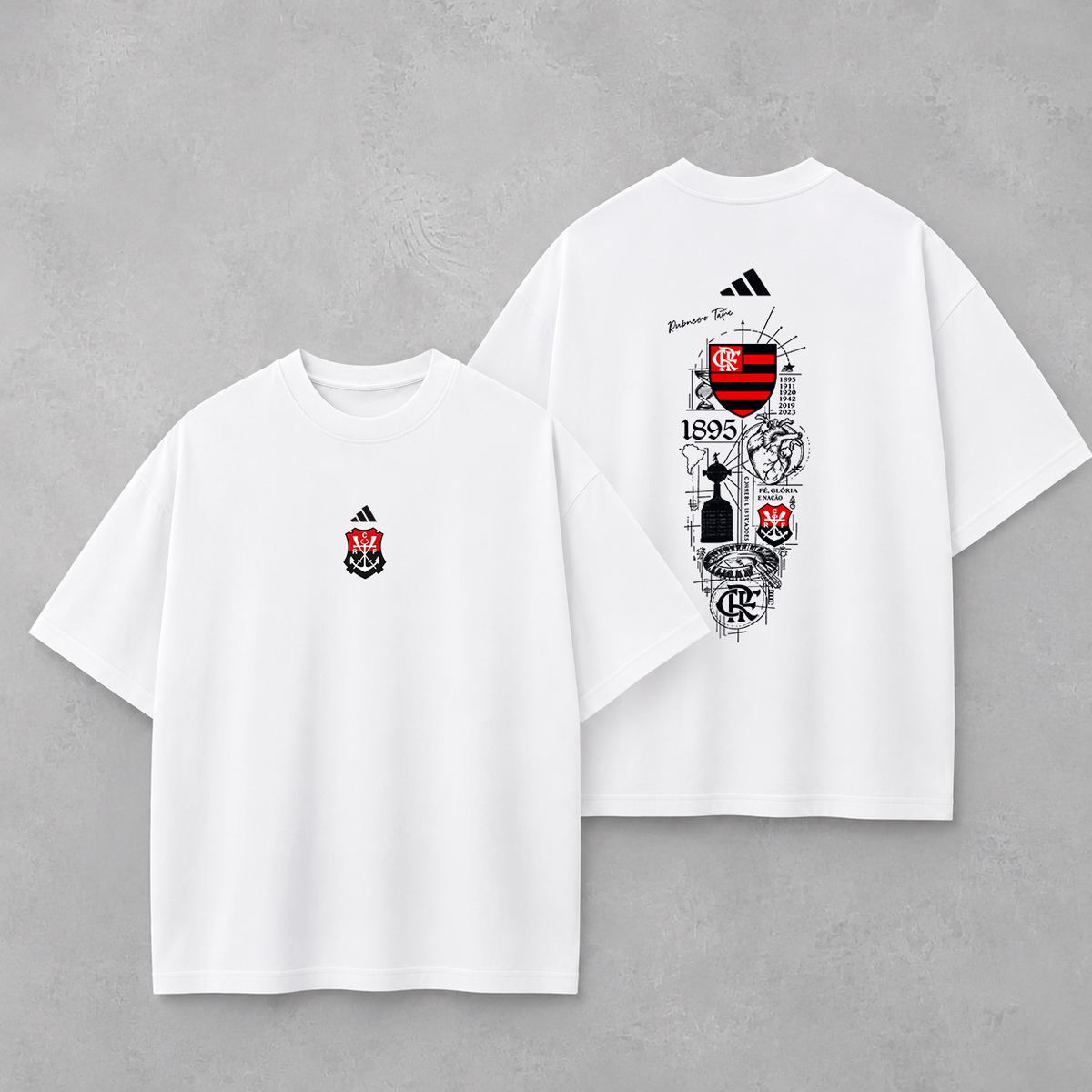Camisa Adidas CRF Rubro Negro Tape — detalhe