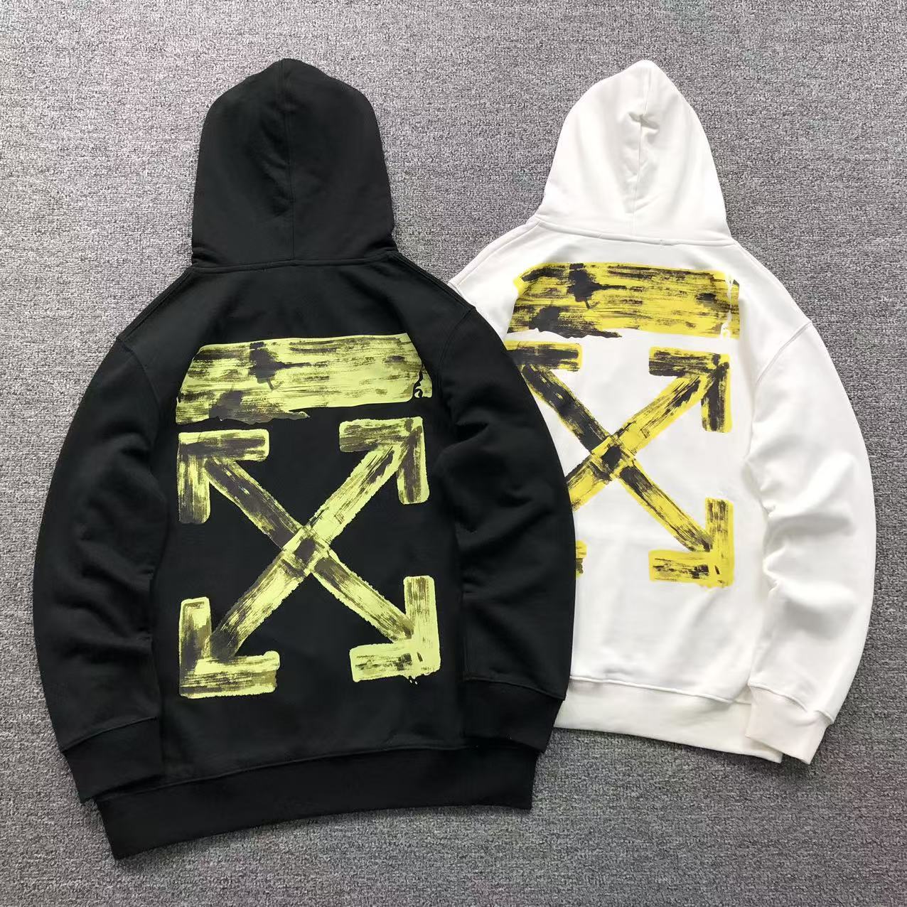 MOLETOM CANGURU Off White Arrows Brush — costa