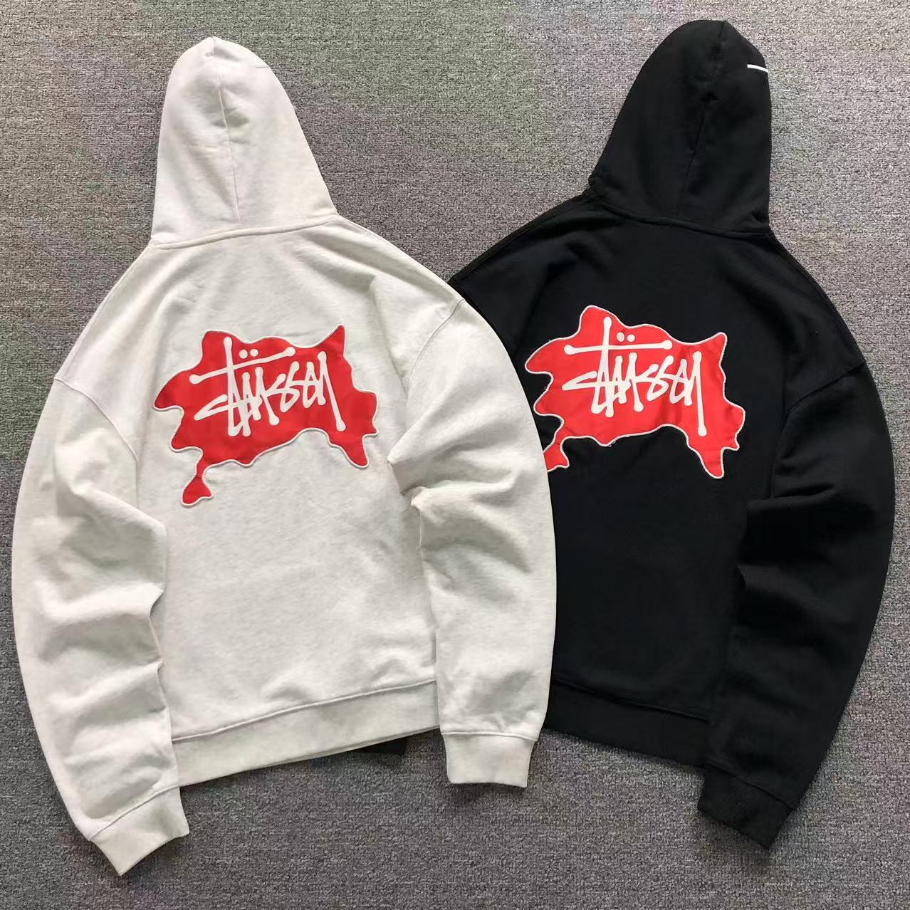 MOLETOM CANGURU Stussy Splash Tag — costa