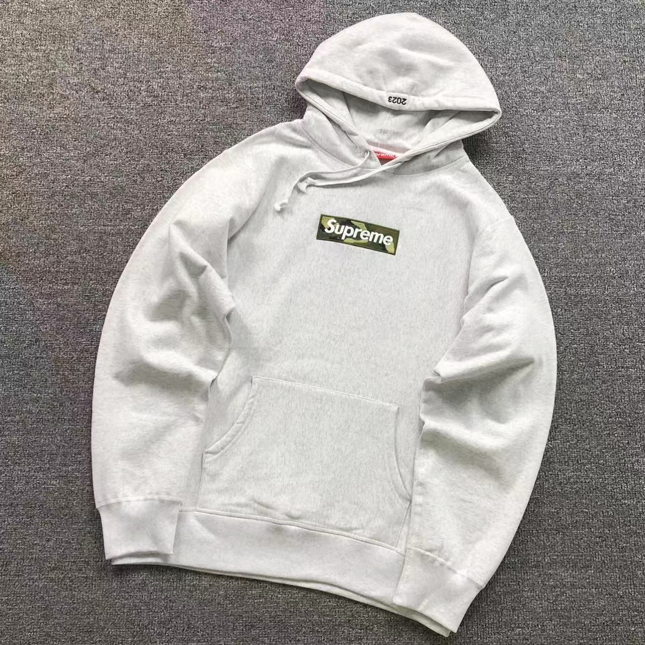 MOLETOM CANGURU Supreme Box Logo Camo — frente