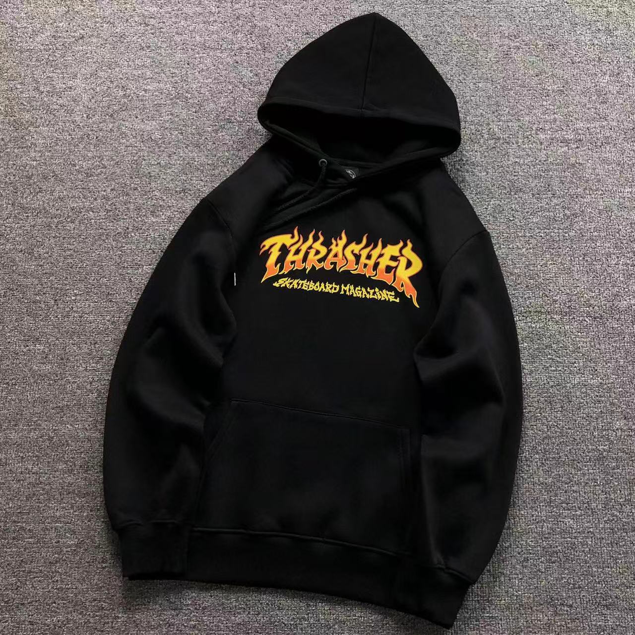 MOLETOM CANGURU Thrasher Flame Magazine Core — frente