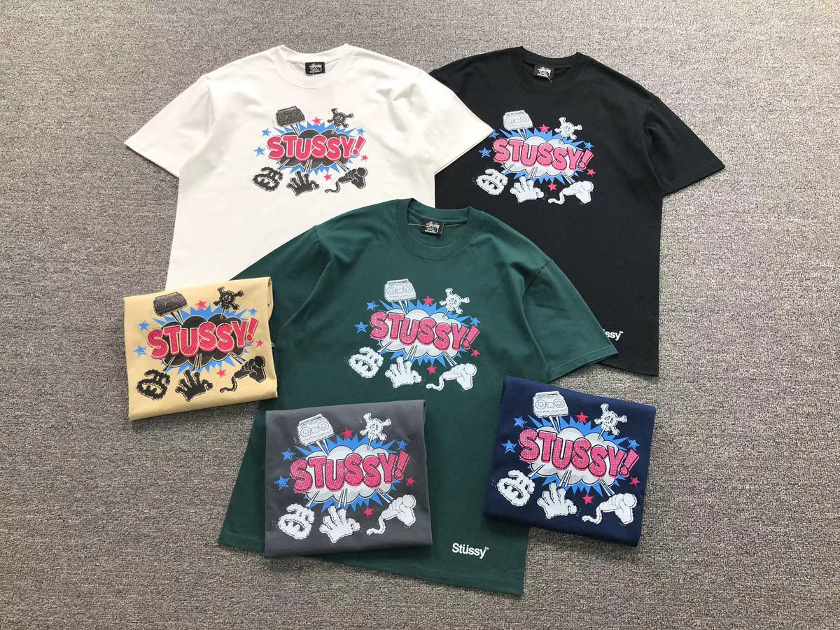 Camisa Stussy Comic Blast — frente