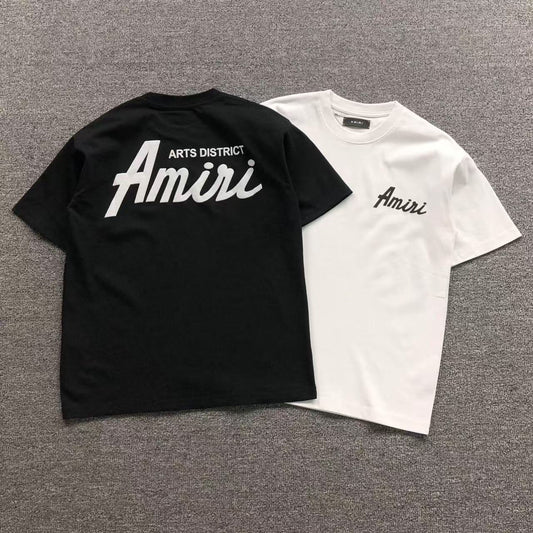 Camisa Amiri Arts District Logo Amiri Cursivo — frente