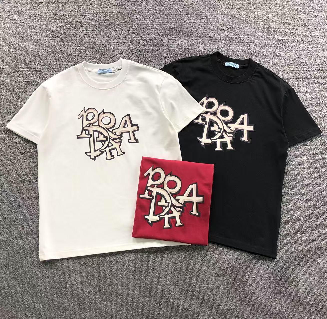 Camisa Prada Distorted Logo — frente
