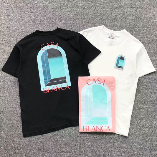 Camisa Casa Blanca Arch Window Preta E Branca — frente