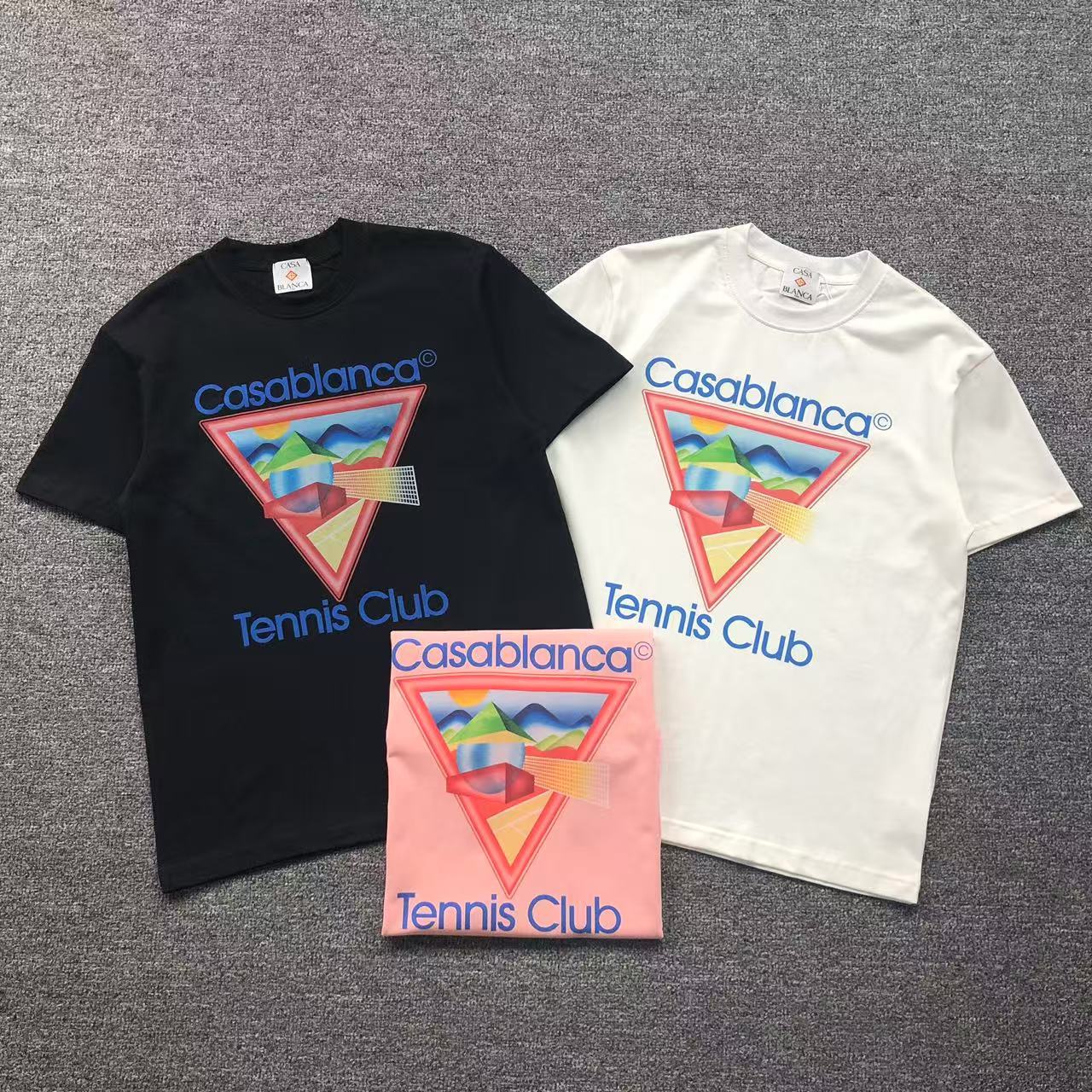 Camisa Casa Blanca Tennis Club Preta, Branca E Rosa (Três Opções) — frente