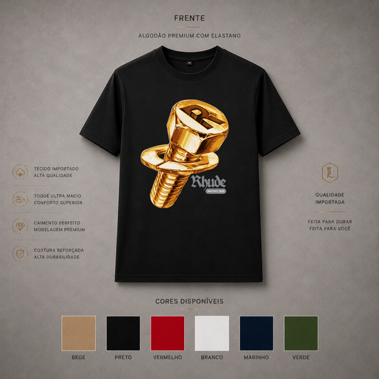 Camisa Importada Pima Rhude Parafuso Dourado