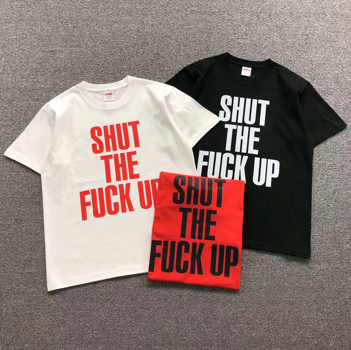 Camisa Supreme Shut The Fuck Up — frente