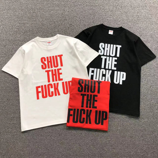 Camisa Supreme Shut The Fuck Up — frente