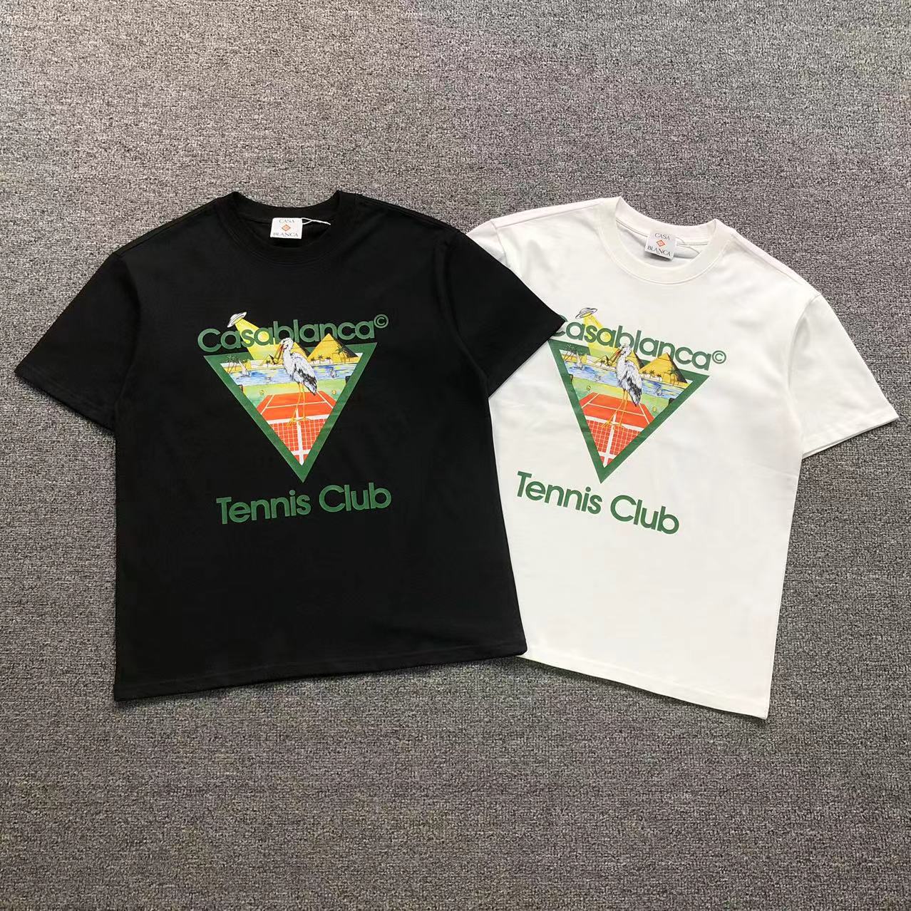 Camisa Casa Blanca Tennis Club Preta E Branca — frente
