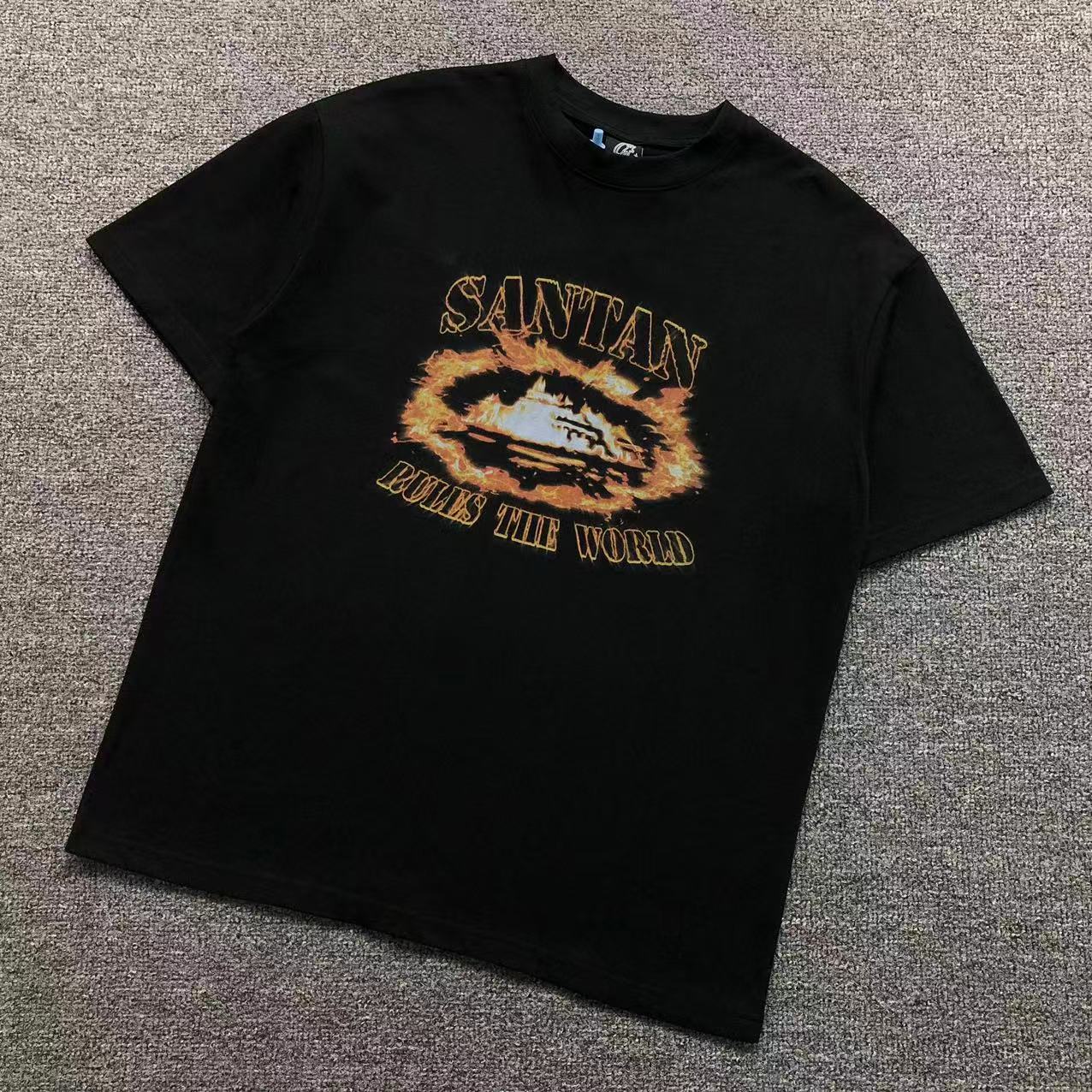 Camisa Corteiz Santan Flame Ring — frente