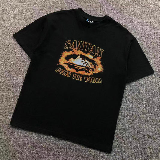 Camisa Corteiz Santan Flame Ring — frente