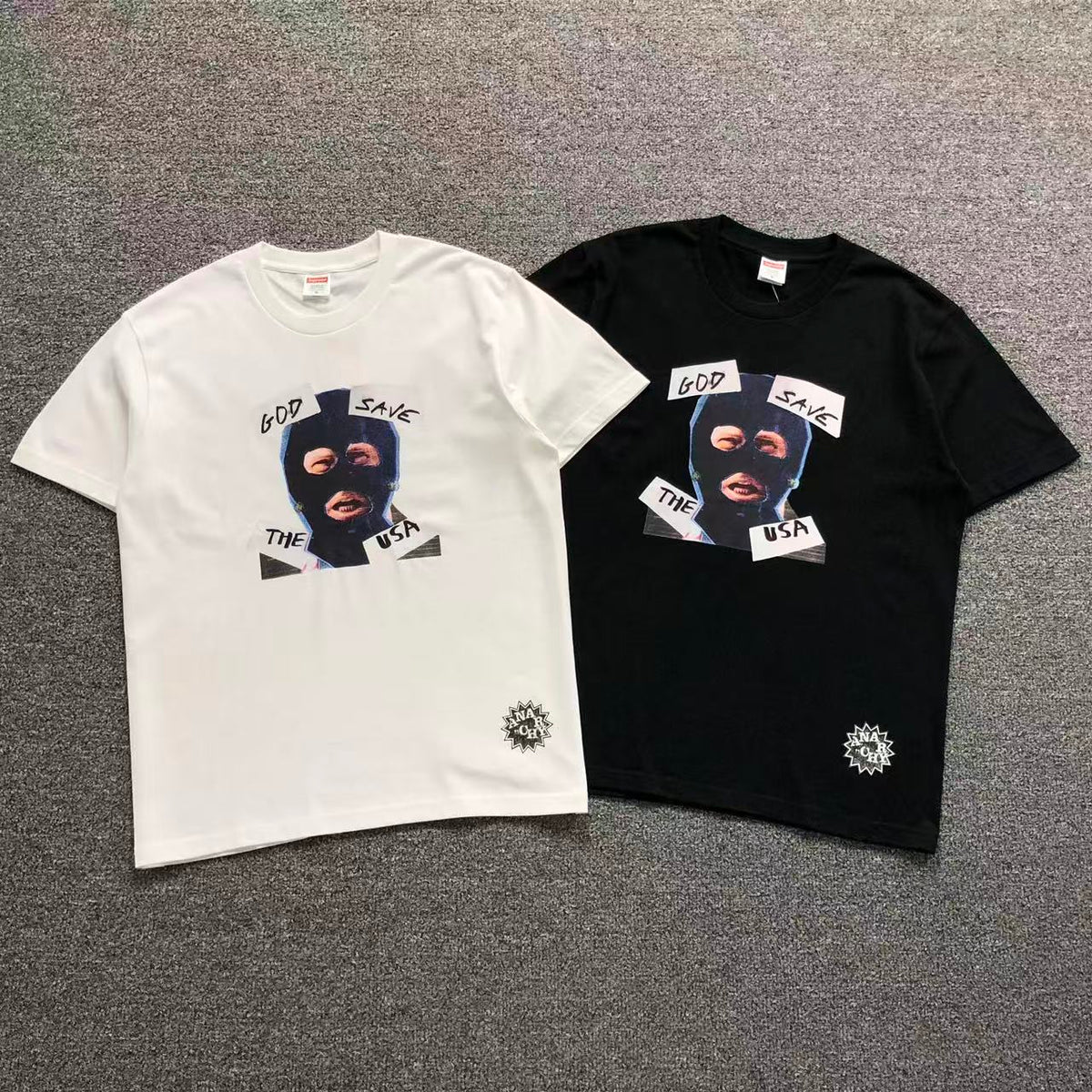 Camisa Supreme God Save Ski Mask — peito