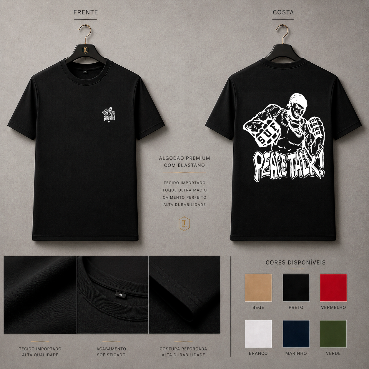 Camisa Importada Pima Estampa Exclusiva 132