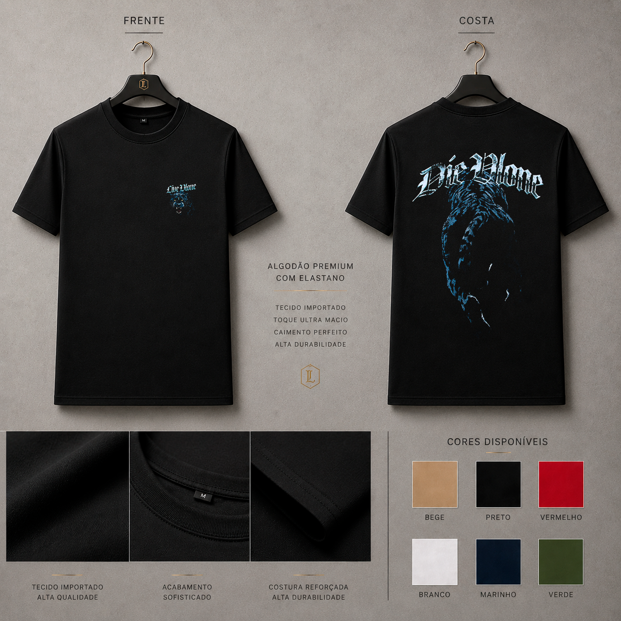 Camisa Importada Pima Lone Alone