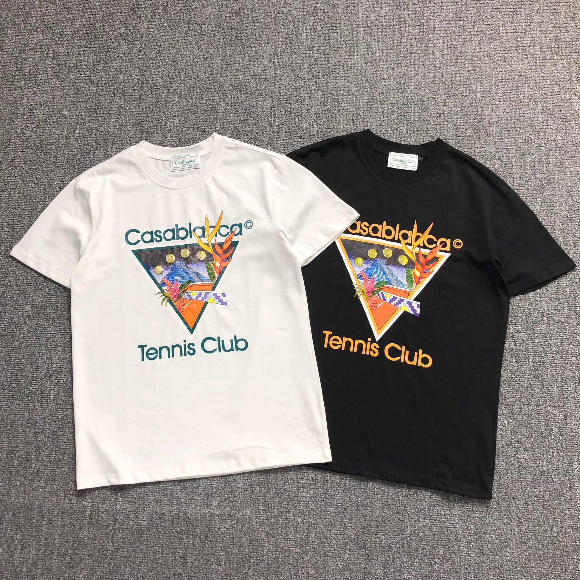 Camisa Casa Blanca Tennis Club Branco E Preto — frente