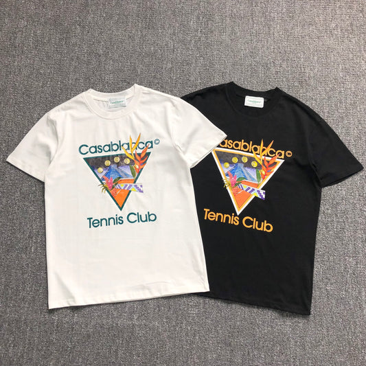 Camisa Casa Blanca Tennis Club Branco E Preto — frente