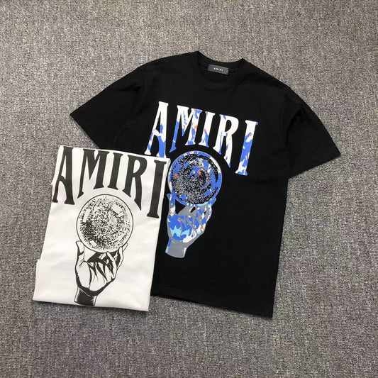 Camisa Amiri Crystal Ball Hand — frente
