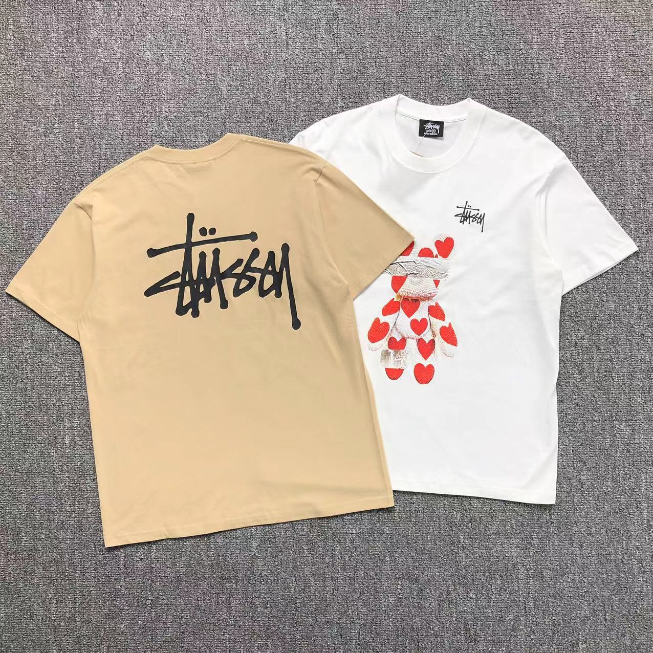 Camisa Stussy Heart Bear — frente