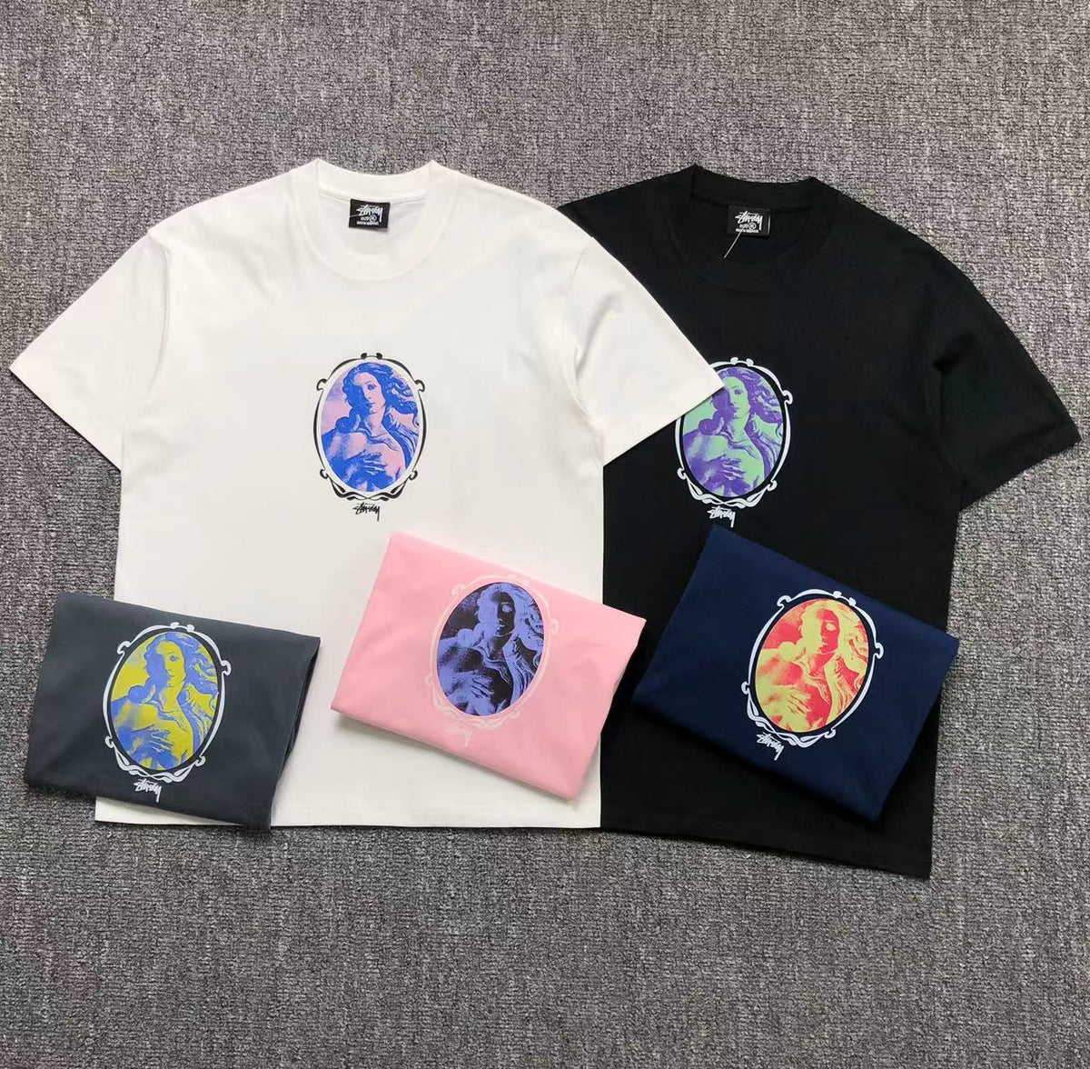 Camisa Stussy Madonna Frame — frente