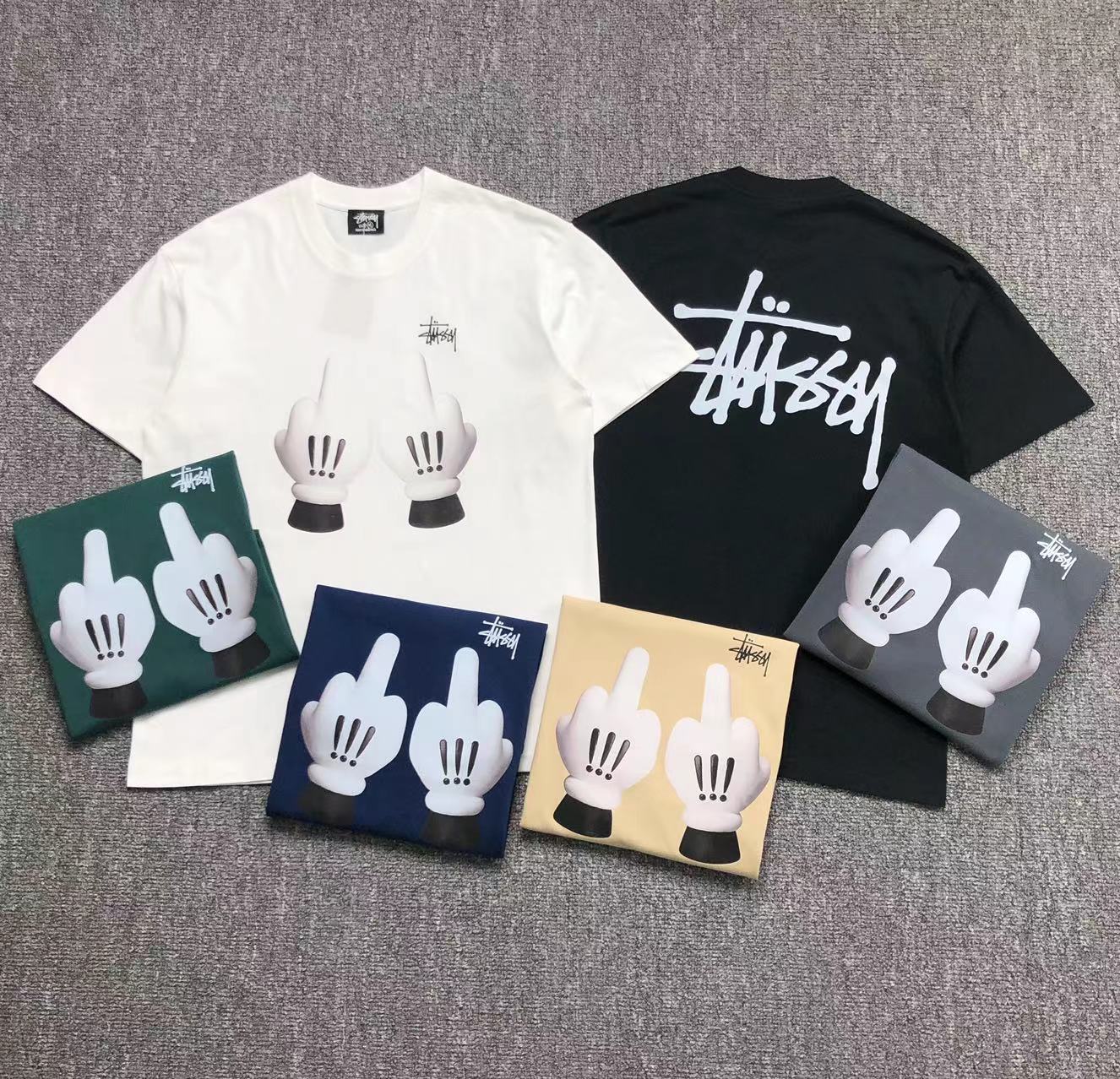 Camisa Stussy Hand Flip — frente