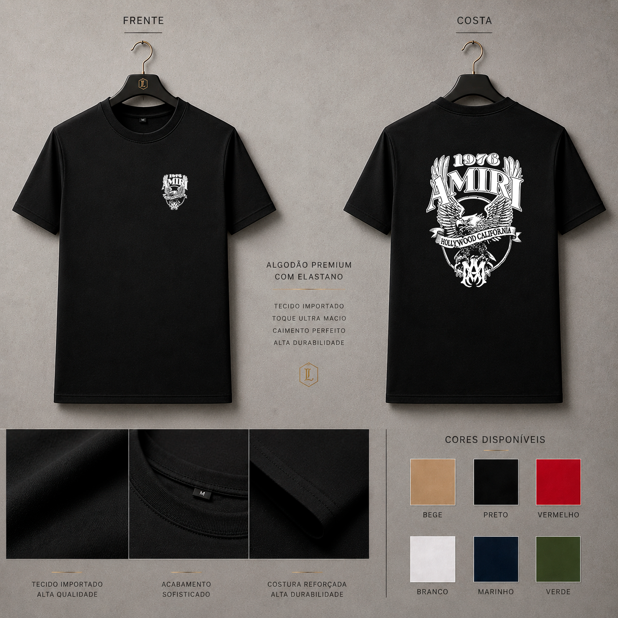 Camisa Importada Pima Amiri Aguia