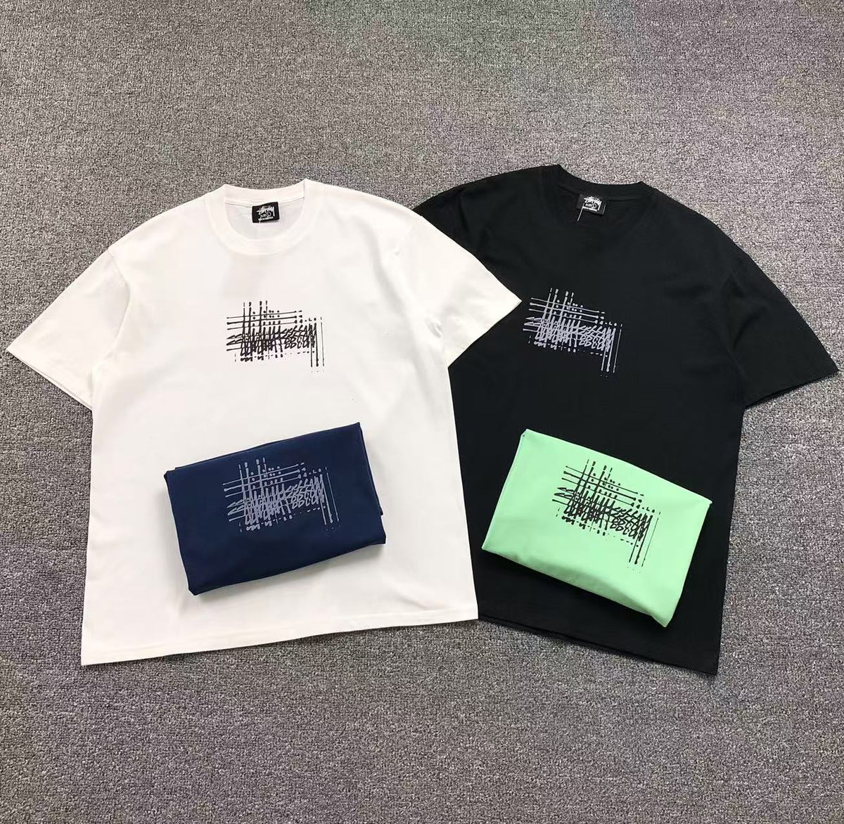Camisa Stussy Crosshatch Logo — frente