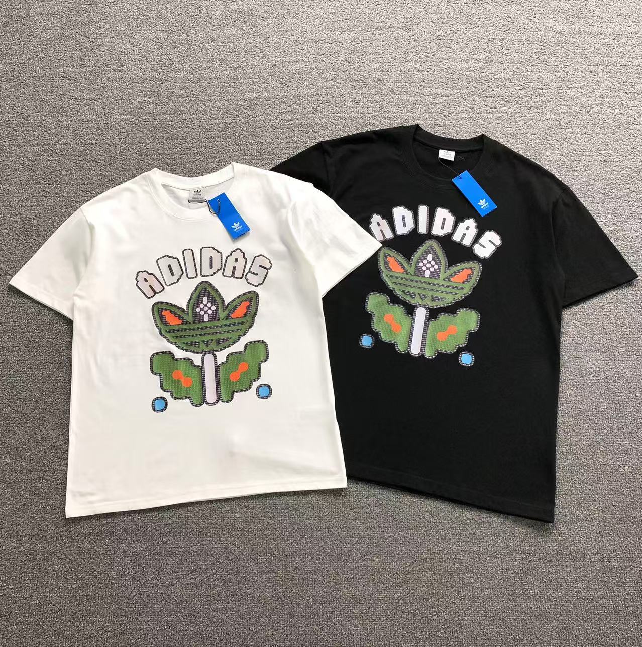 Camisa Adidas Trefoil Blocks — frente