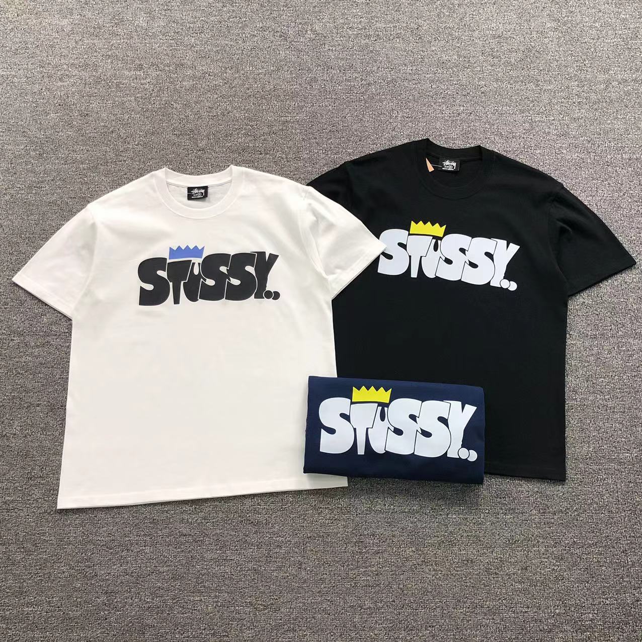 Camisa Stussy Crown Drip — frente