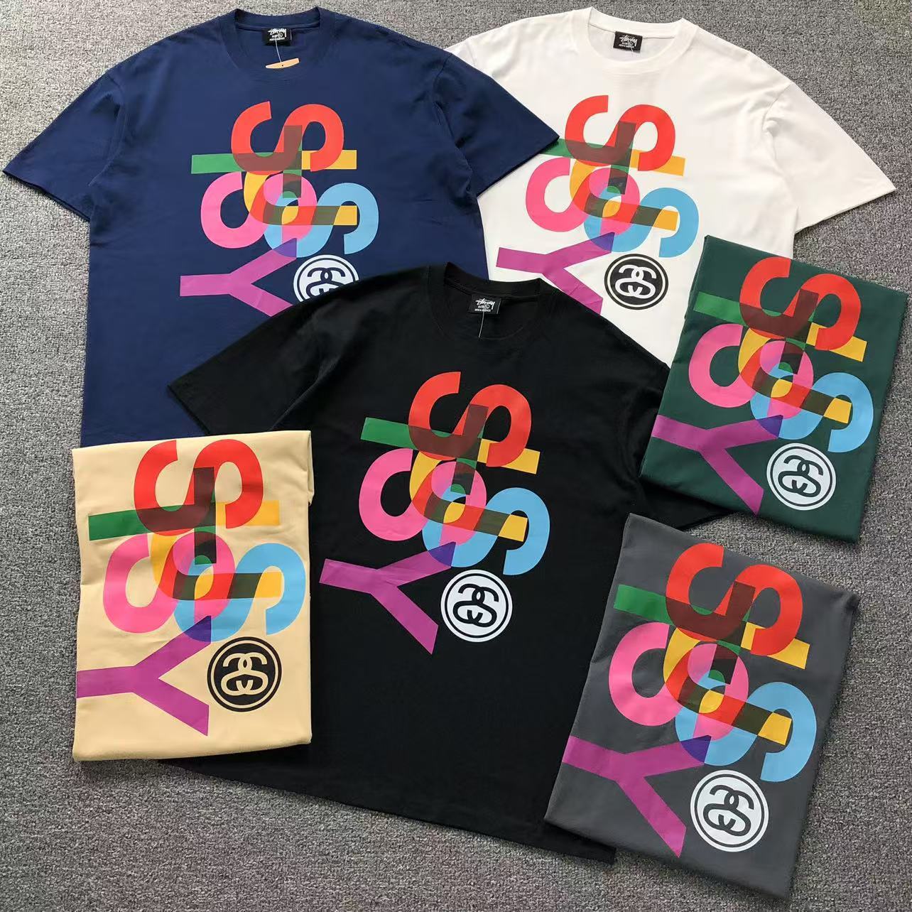 Camisa Stussy Link Letters — frente