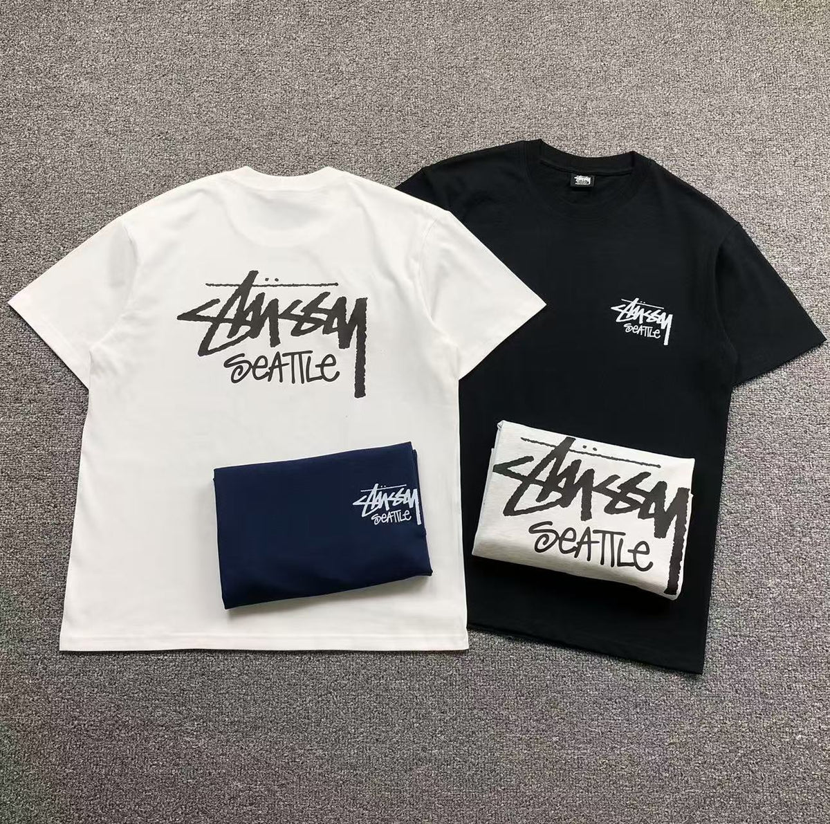 Camisa Stussy Seattle Script — frente