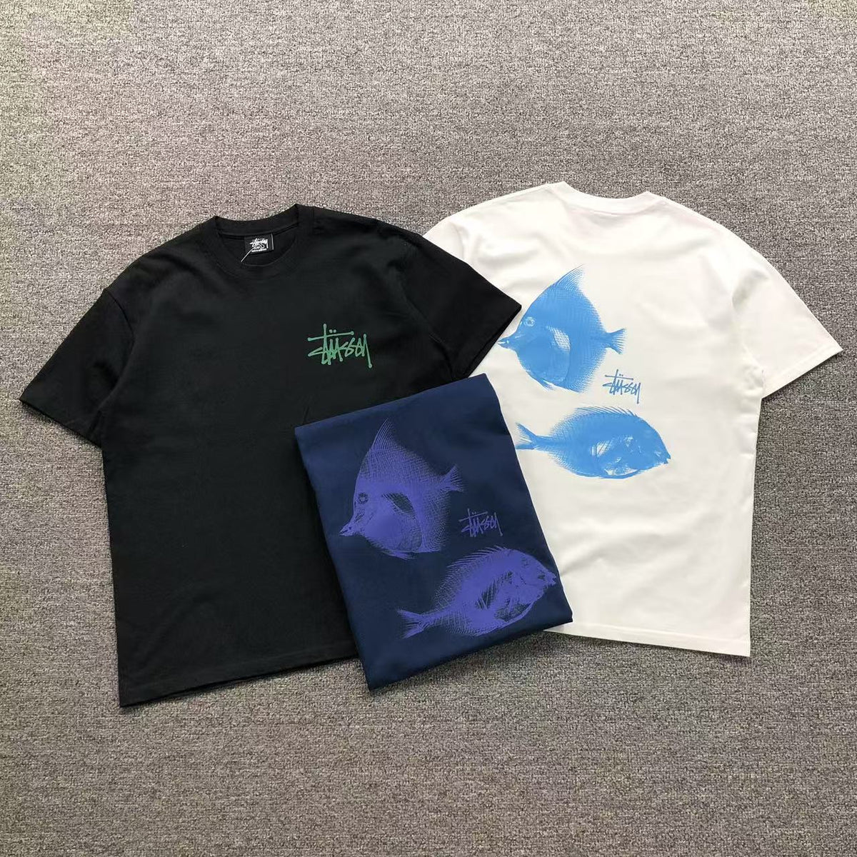 Camisa Stussy Fish School — frente