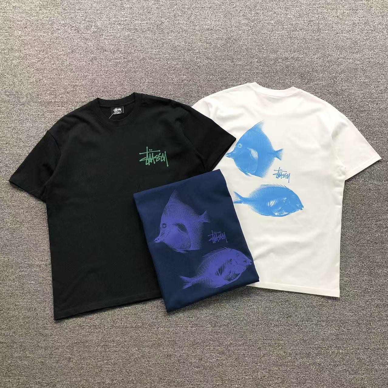 Camisa Stussy Fish School — frente