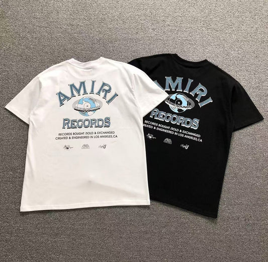 Camisa Amiri Sounds Records Tipografia Arqueada — costa