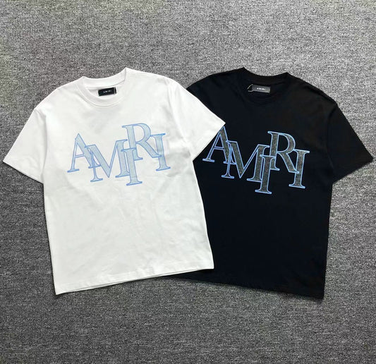 Camisa Amiri Crystal Logo — frente
